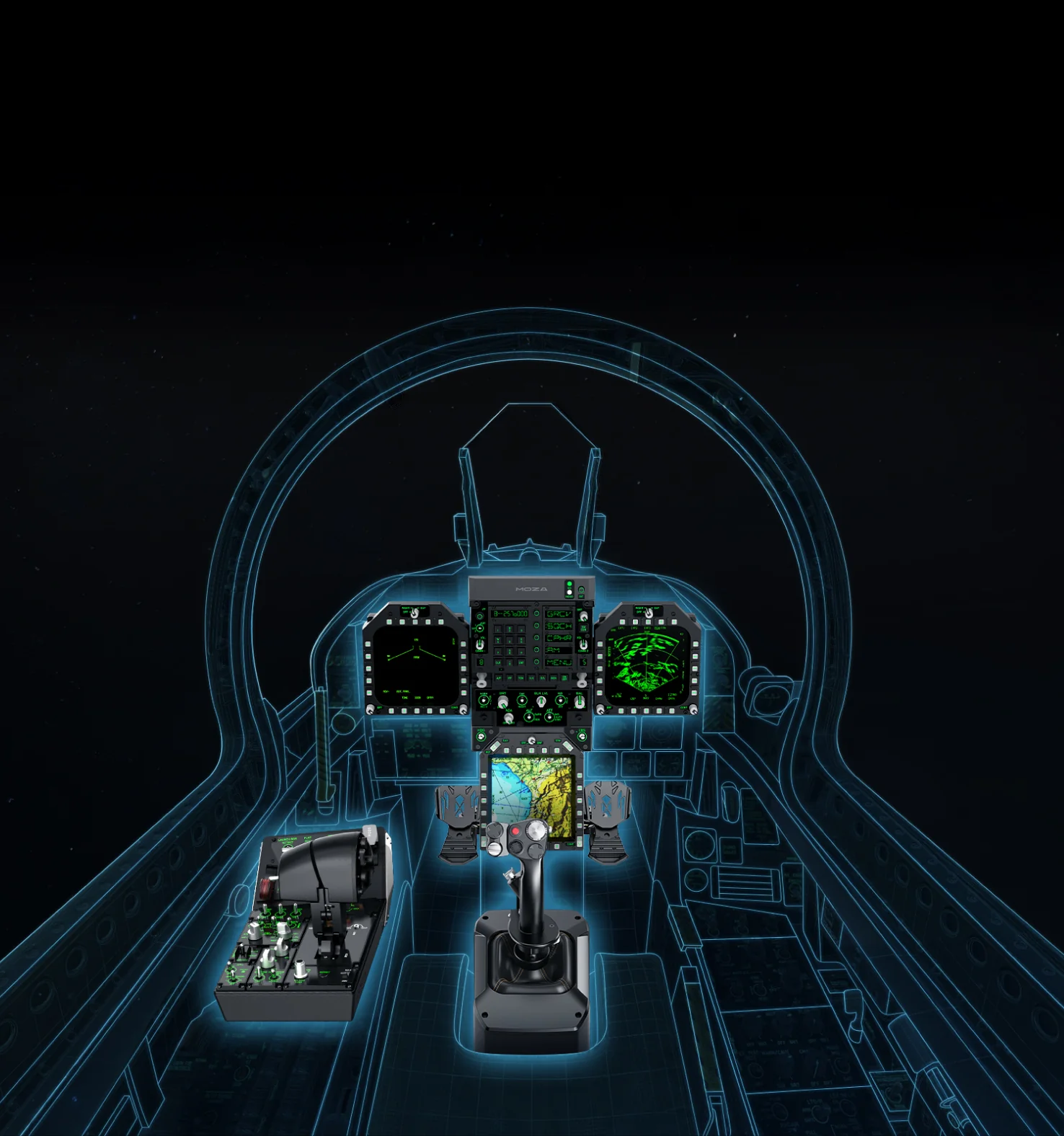 Panel Display MOZA AMPCD - example of use for F18